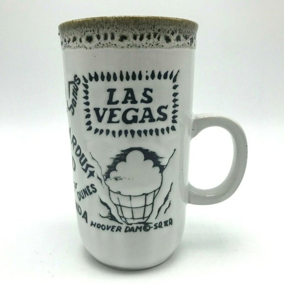 Vintage Las Vegas Mug Stardust Casino Dunes Sands Flamingo Made in Japan - Picture 4 of 7